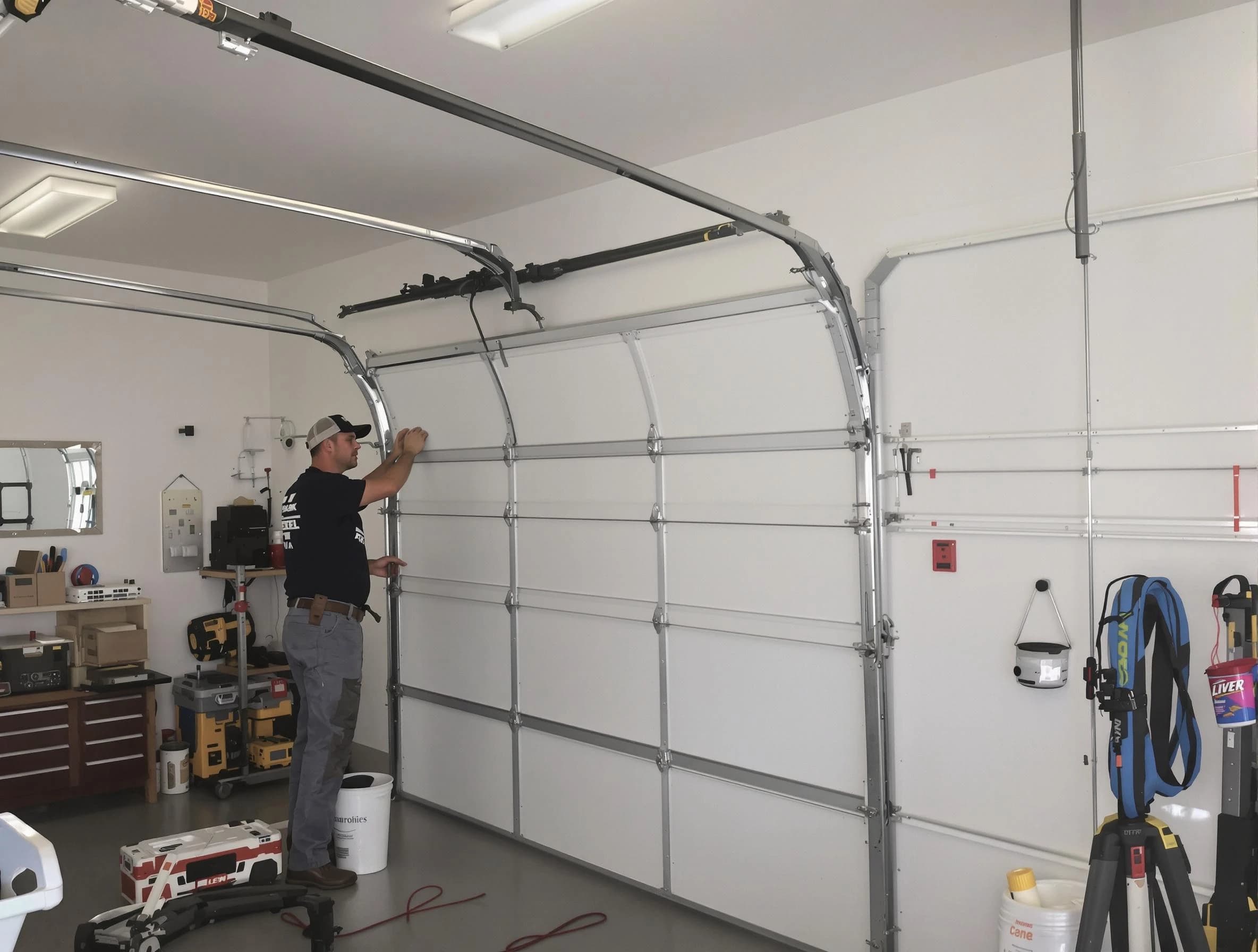 Herriman Garage Door Repair team installing new garage door in Herriman