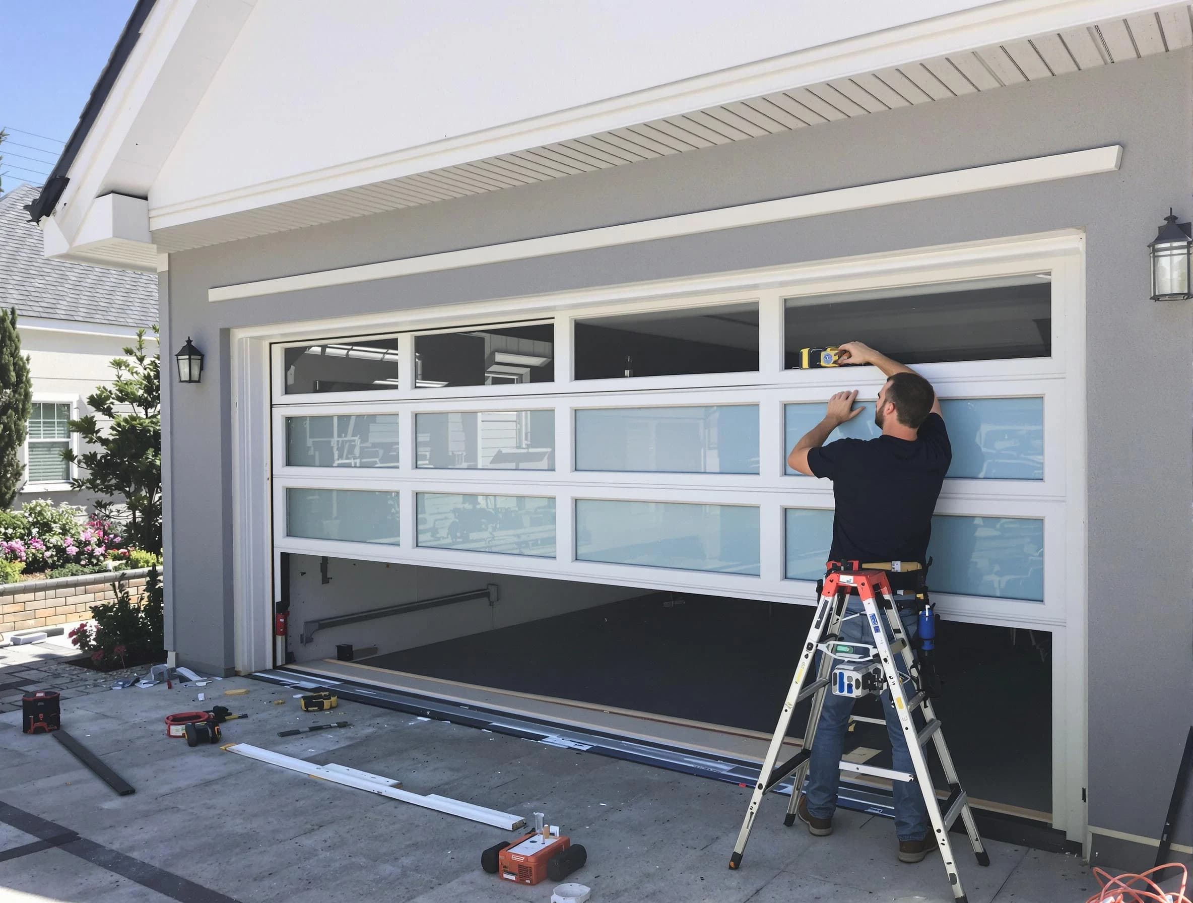 Herriman Garage Door Repair team performing garage door replacement in Herriman