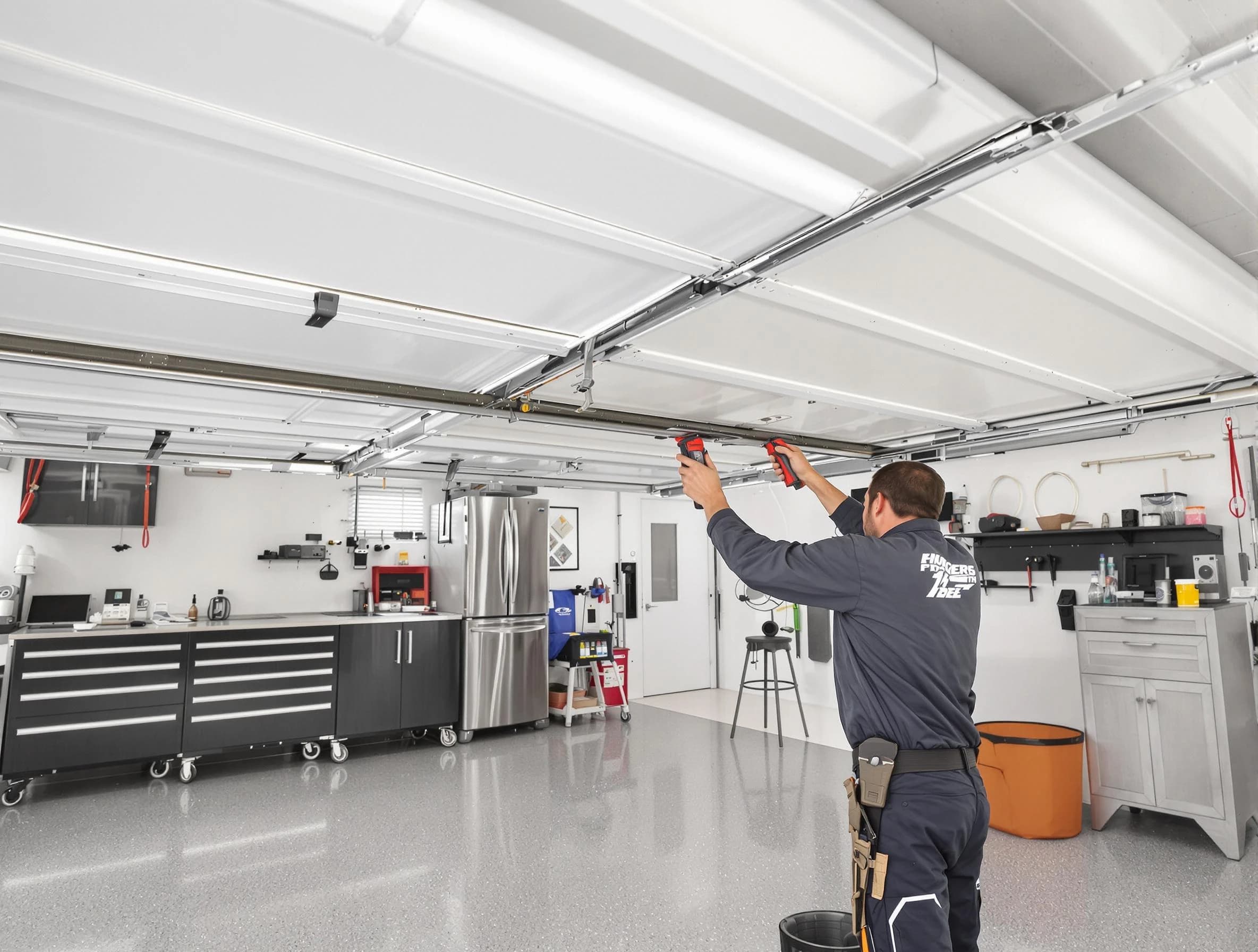 Overhead garage door repair service by Herriman Garage Door Repair in Herriman