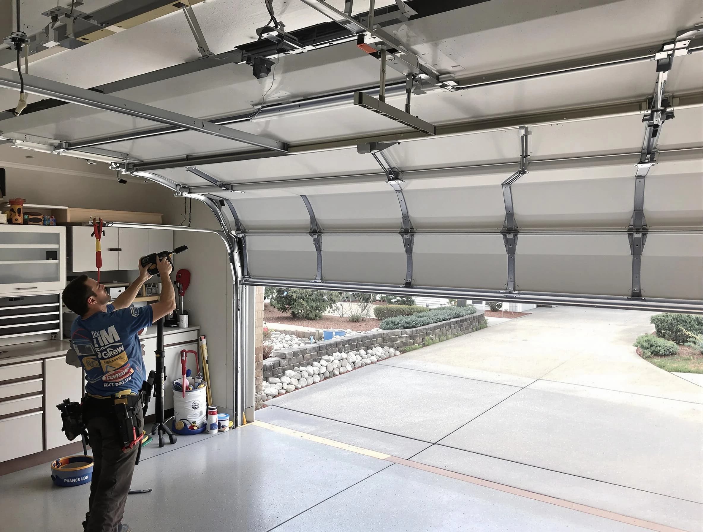 Garage door track repair service by Herriman Garage Door Repair in Herriman