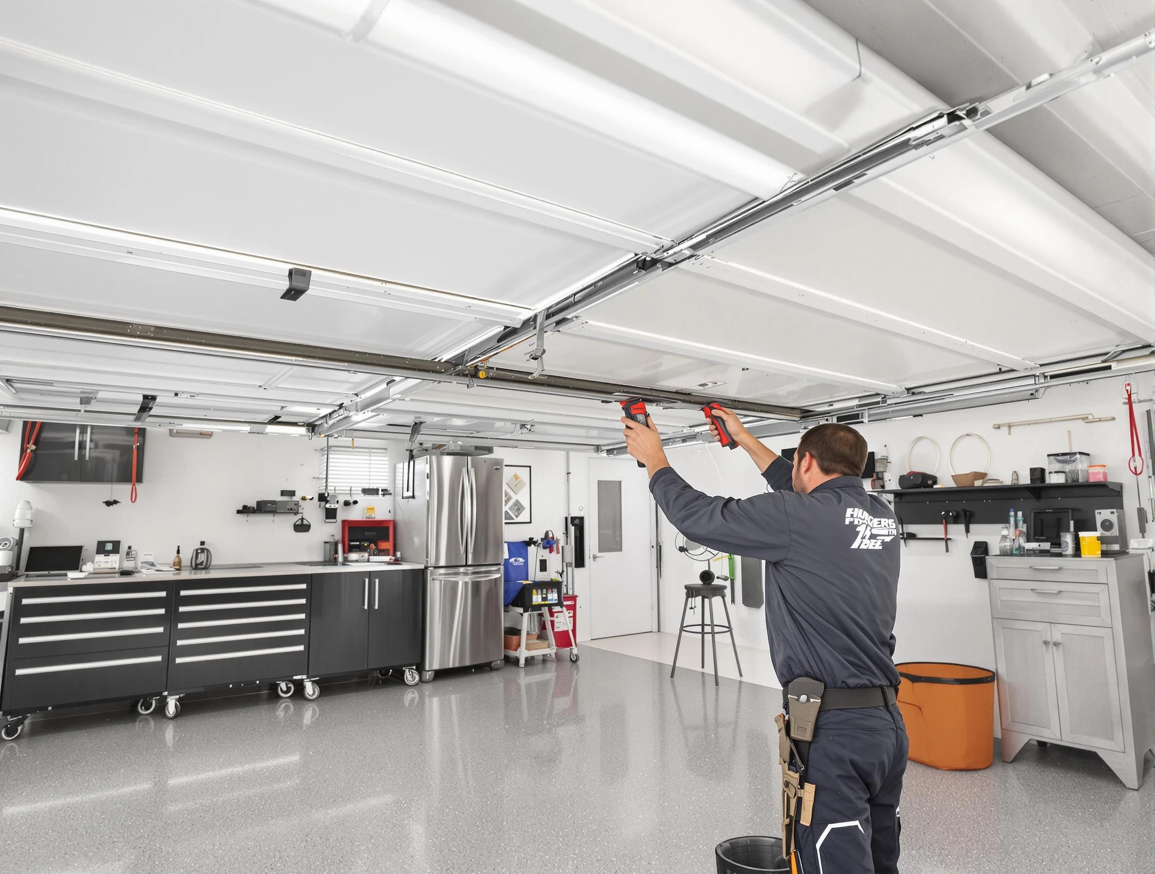 Overhead garage door repair service by Herriman Garage Door Repair in Herriman