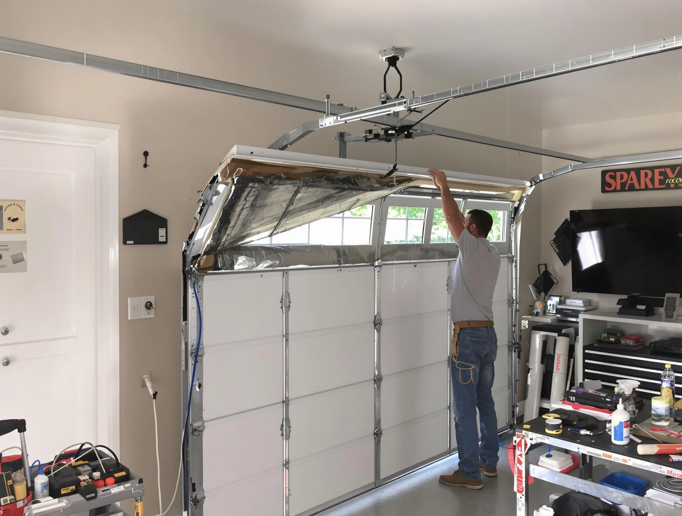 Garage door section replacement by Herriman Garage Door Repair in Herriman